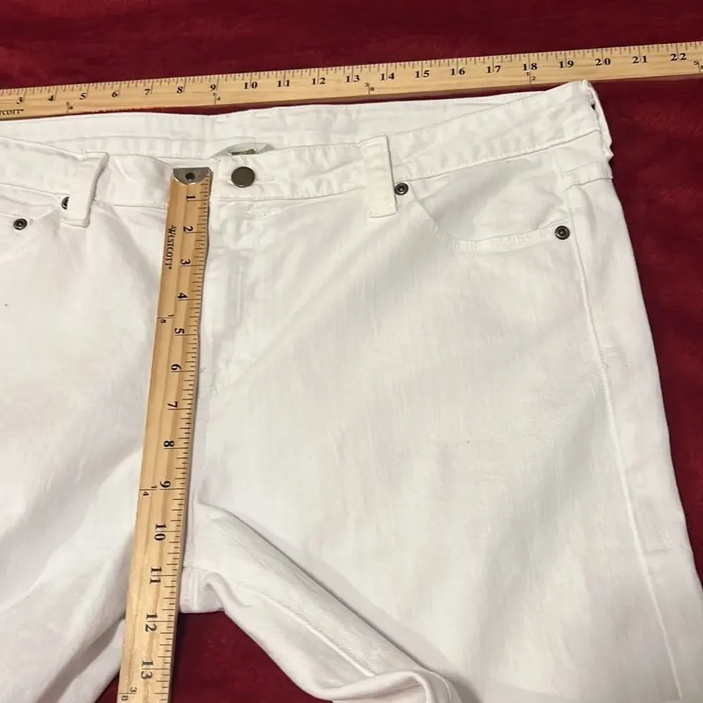 Garnet Hill High Rise Denim Stretch Crop Ankle Plus Size 16